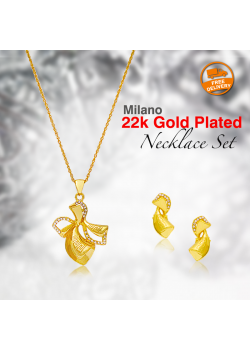 Milano 22K Gold Plated Necklace Set, ML505
